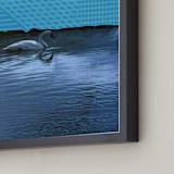 "Interrupted Lake Landscape" - Art Print in Lake by Allison Belolan - Frame Close-up