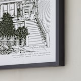 "House: Portrait Custom Print with Text" - Custom Print in Olive Shadow by Minted - Frame Close-up