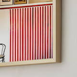 "Rustic Geometry" - Art Print in Brick Red by Sadye Sagov - Frame Close-up