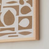 "Paper Cut-outs" - Art Print in Cappucino Brown by Alisa Galitsyna - Frame Close-up