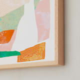"Happy Memories nº2" - Art Print in Peachy Coral by Dominique Vari - Frame Close-up