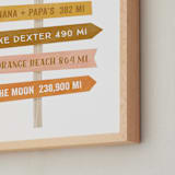 "Near or Far" - Personalized Art Print in Sunset by Laura Hankins - Frame Close-up