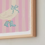 "Western Waddle" - Art Print in Rose by Creo Study - Frame Close-up