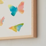 "Watercolor butterflies" - Art Print in Sky by Lindsay Megahed - Frame Close-up