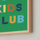 "Cool Kids Club" - Art Print in Grass Green by Kiersten Garner - Frame Close-up