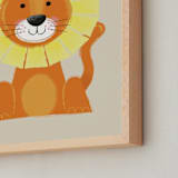 "Mr. Lion" - Art Print in Sand by Ashlee Townsend - Frame Close-up