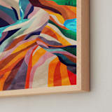"Two Explorers II" - Art Print in Burnt Orange by Mojca Dolinar - Frame Close-up