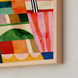 "Summer blocks" - Art Print in Rainbow by Mojca Dolinar - Frame Close-up