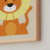 "Mr. Lion" - Art Print in Sand by Ashlee Townsend - Frame Close-up