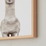 "Baby Animal Llama" - Art Print in Milky foam by Cass Loh - Frame Close-up