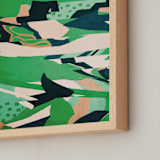 "Fresh Frequency" - Art Print in Fresh Green by ThirtyOne Illustrations - Frame Close-up