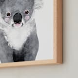 "Baby Koala" - Art Print in pebble by Cass Loh - Frame Close-up