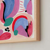 "Abstract story" - Art Print in Pink red by FERNANDA MARTINEZ - Frame Close-up