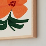 "Dancing Florals 2" - Art Print in Poppy by Carrie Moradi - Frame Close-up