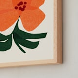 "Dancing Florals 2" - Art Print in Poppy by Carrie Moradi - Frame Close-up