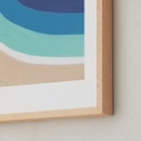 "By the Bay" - Art Print in White by Jenny Partrite - Frame Close-up
