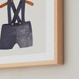 "Overalls" - Art Print in Bluebird by Haley Warner - Frame Close-up