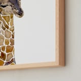"Baby Animal Friends: Giraffe" - Art Print in Brown Giraffe Spots by Jieun K Rasband - Frame Close-up