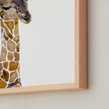 "Baby Animal Friends: Giraffe" - Art Print in Brown Giraffe Spots by Jieun K Rasband - Frame Close-up