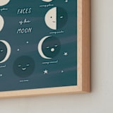 "Faces of the Moon" - Art Print in Slate by Ani Somi - Frame Close-up