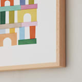 "mod building blocks" - Art Print in Candy by Ellen Schlegelmilch - Frame Close-up