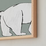 "Polar 2" - Art Print in Sage by Anne Ciotola - Frame Close-up