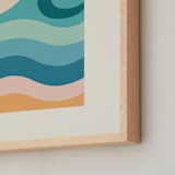 "Sunset Serenades No.1" - Art Print in Saltwater by Jessica C Nugent - Frame Close-up