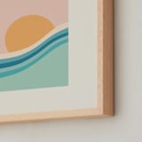 "Sunset Serenades No.3" - Art Print in Saltwater by Jessica C Nugent - Frame Close-up