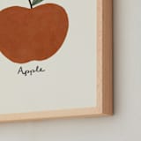 "Round Fruit Duo 1" - Art Print in Fuji Red by Betsy Siber - Frame Close-up