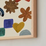 "Shapes of the World 1" - Art Print in Muted by Sumak Studio - Frame Close-up