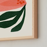 "Dancing Florals 3" - Art Print in Flamingo by Carrie Moradi - Frame Close-up