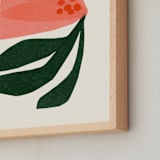 "Dancing Florals 3" - Art Print in Flamingo by Carrie Moradi - Frame Close-up