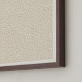 "Broadleaf" - Art Print in Warm Sand by Emily Kariniemi - Frame Close-up