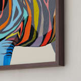 "Safari Stripes" - Art Print in Multi by Jess Franks - Frame Close-up