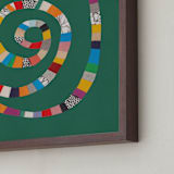 "Whirl of Colors" - Art Print in Shamrock Green by Alisa Galitsyna - Frame Close-up