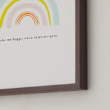 "You Make Me Happy" - Art Print in White by Joyce Pinheiro - Frame Close-up