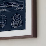 "Train diagram" - Art Print in Navy by Robert and Stella - Frame Close-up