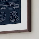 "Train diagram" - Art Print in Navy by Robert and Stella - Frame Close-up