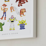 "Andy's Toys from Disney and Pixar's Toy Story" - Personalized Art Print in Candy by Rebecca Smith - Frame Close-up