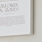 "Our Vows: Portrait Orientation Custom Print" - Custom Print in Rustique by Minted - Frame Close-up