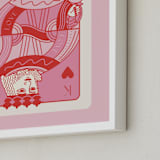 "The King and Queen: Custom Print" - Custom Print in Bubblegum by Jenna Holcomb - Frame Close-up