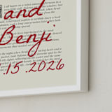 "Books & Lovers" - Custom Print in Red Ink by Helena Vitto - Frame Close-up