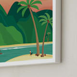 "Escape to Motunui" - Art Print in Sunset by Erica Krystek - Frame Close-up