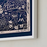 "Art Nouveau Alice" - Art Print in Navy by Stefanie Lane - Frame Close-up