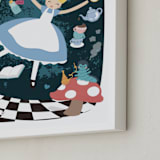"The Rabbithole from Disney's Alice In Wonderland" - Art Print in Blue by peetie design - Frame Close-up