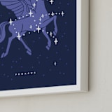"Disney's Pegasus Stars Are Born" - Art Print in Purple by Rebecca Smith - Frame Close-up