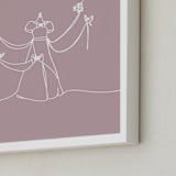 "The Dress from Disney's Cinderella" - Art Print in Blush by Britt Mills - Frame Close-up
