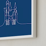 "The Castle from Disney's Cinderella" - Art Print in Midnight by Britt Mills - Frame Close-up