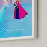 "Elsa and Anna from Disney's Frozen" - Art Print in Ice by lori jacobs wemple - Frame Close-up