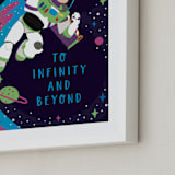 "Disney and Pixar Buzz Lightyear" - Art Print in Space by Katie Zimpel - Frame Close-up